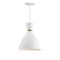 Maxim Lighting Carillon 11'' Mini Pendant, White/Satin Brass 11302WTSBR - alternate 1